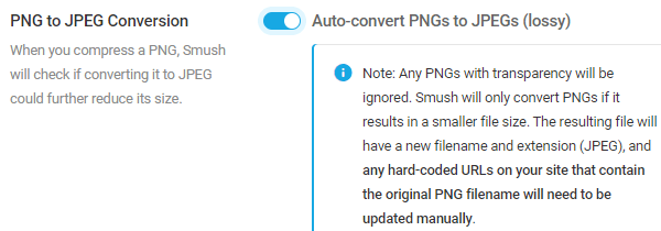Screenshot of the pngs to jpegs button