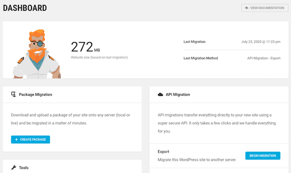 A look at Shipper's new and improved WordPress dashboard