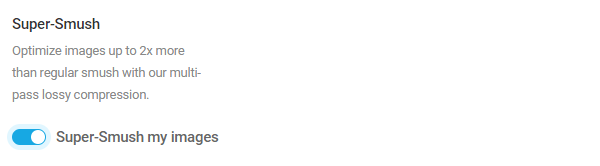 Screenshot of the super-smush button.