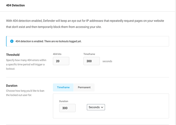 Where it displays the current lockouts, threshold, and duration of lockout time for users is located.