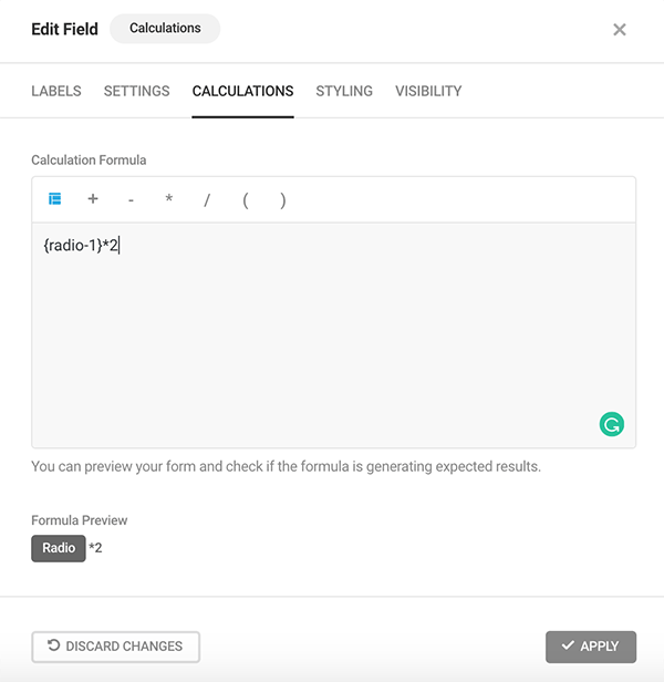 A calculation that can be generated.