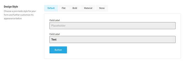 The design style area.