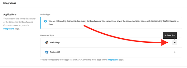 The Integrations area.