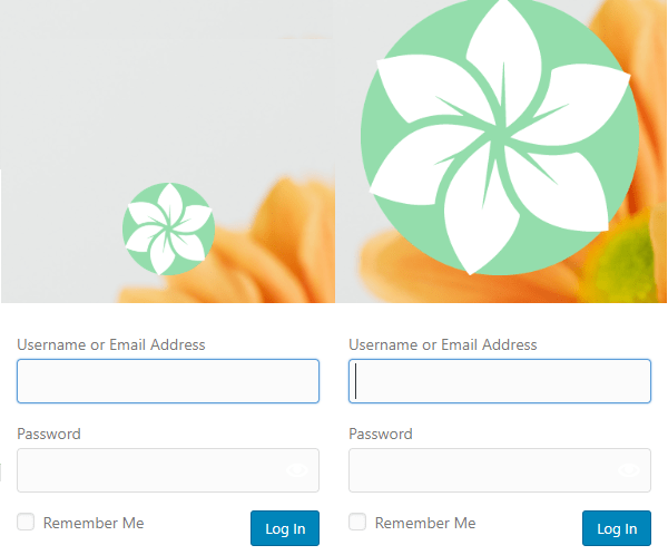 Screenshot of two different sizes of logos, on 85px the other 320px.