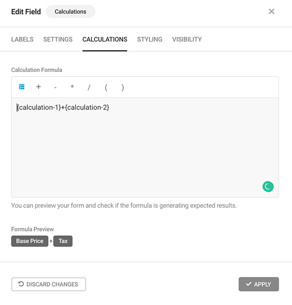 The total amount is calculated here.