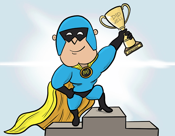 Dev Man celebrating his (almost) win