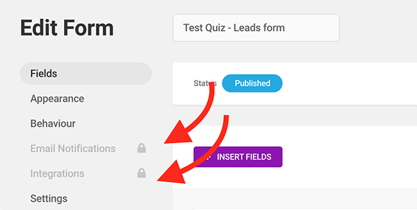 The unaccessable areas to edit.