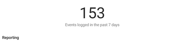 The number of events logged in the past 7 days.