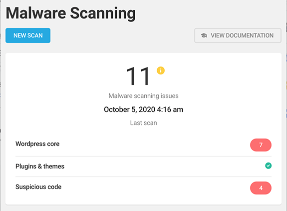 Malware scanning in Defender.