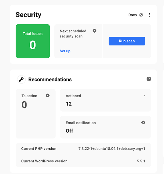 Security issues and recommendations.