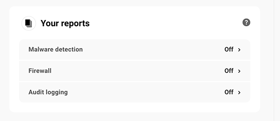Display of your reports.