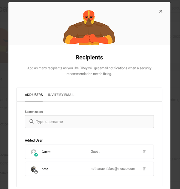 Where you add recipients.