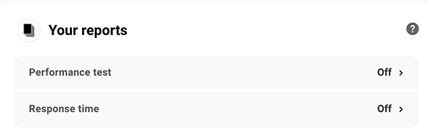 Your performance reports.