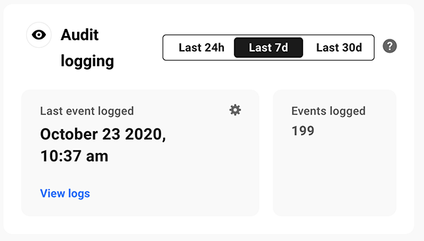 The audit logging area.