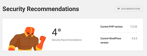 The number of security recommendations.