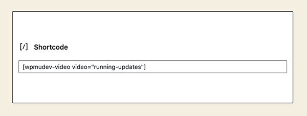An example of shortcode.