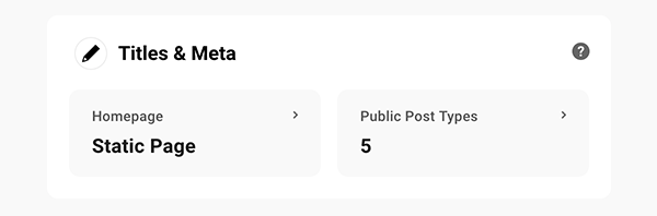 The titles & meta area.