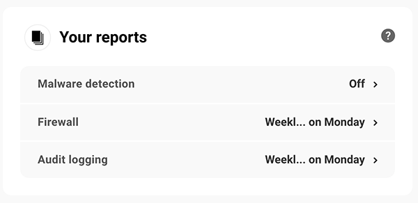 Your security reports.