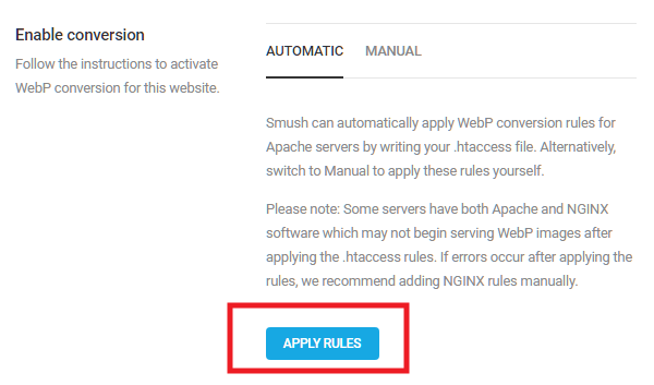Screenshot of the automatic method screen.