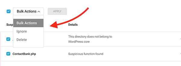 Bulk actions in Defender.