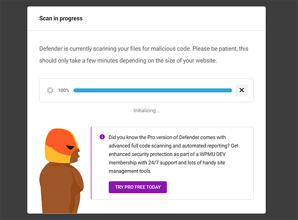 A new scan in Defender.