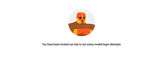 Defender image showing lockout.