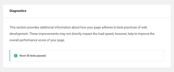 The diagnostics area.