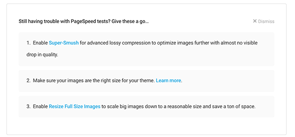 Smush recommendations.