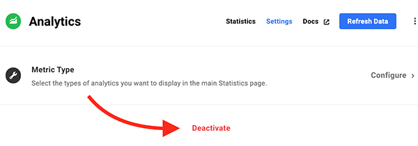 The deactivate button.