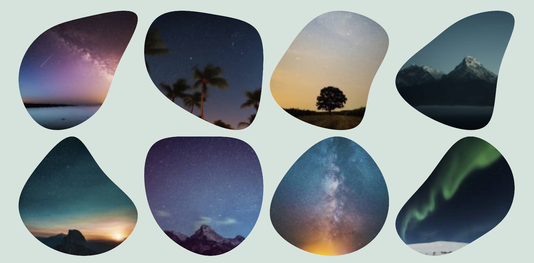 Gallery of images with "blob" shapes.