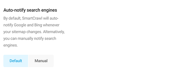 How you set up auto notify to search engines.