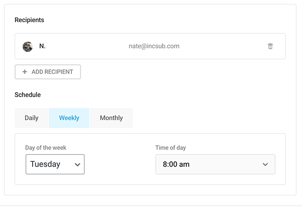 Where you add recipients.