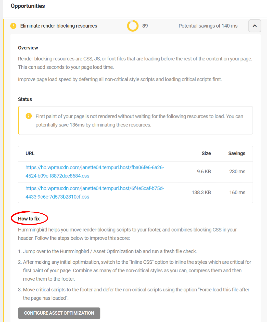 Hummingbird diagnostic opportunities what to do