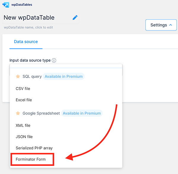 Where you implement Forminator.