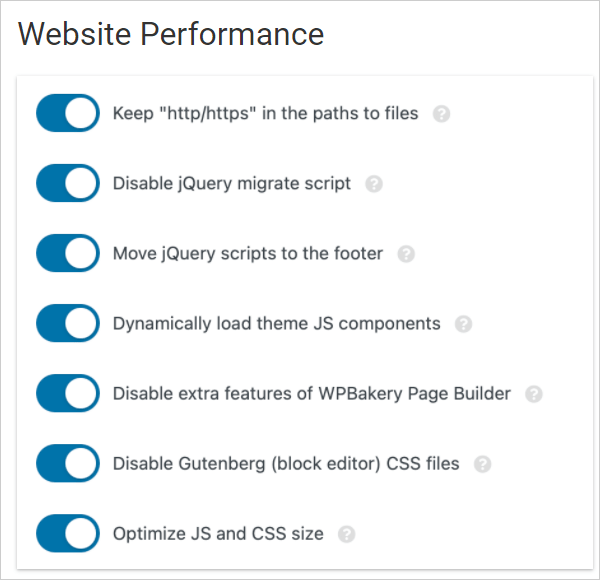 Impreza - Advanced Theme Options.