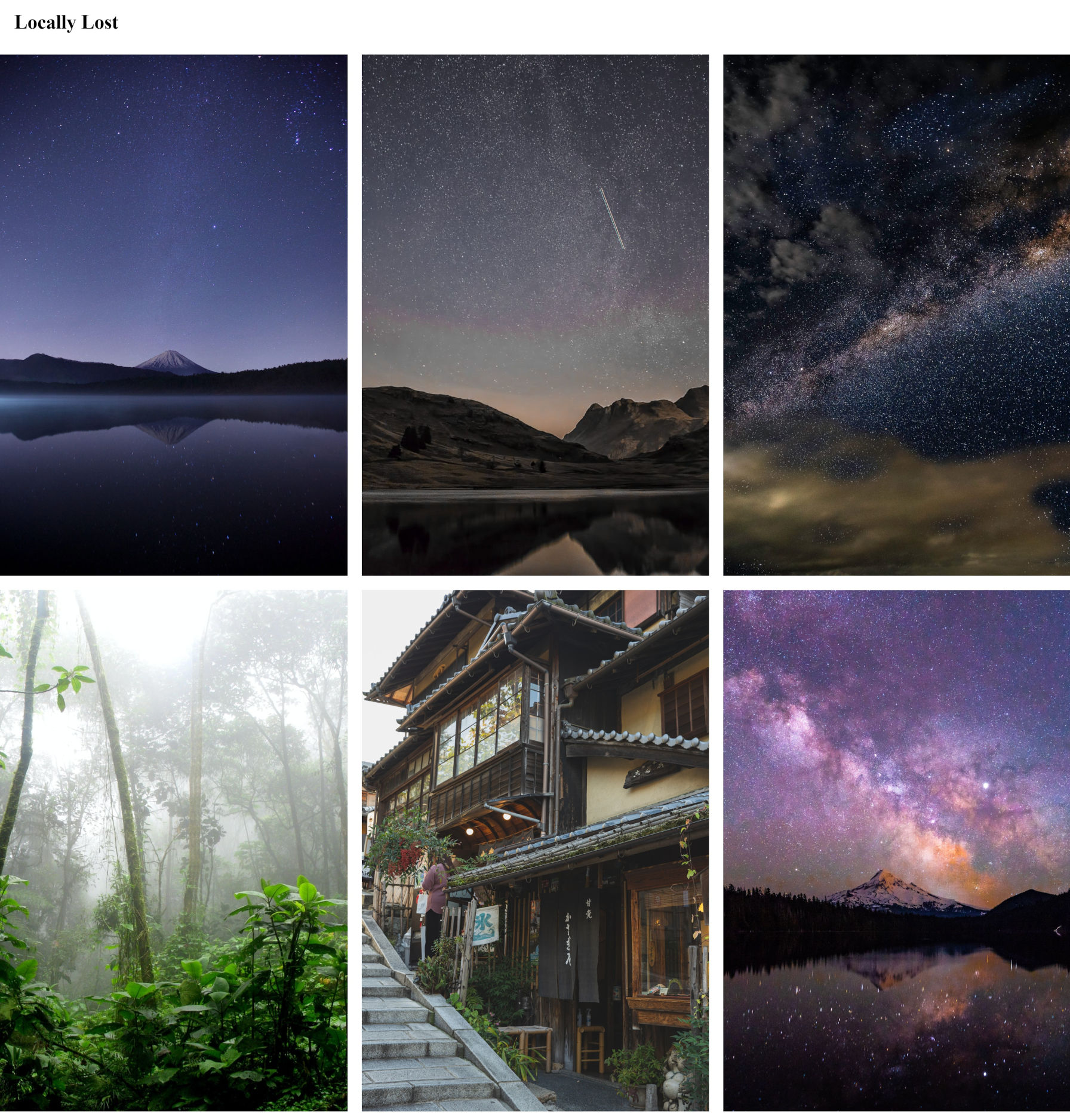 A screenshot of a standard Gallery block as shown from Mayland Blocks.