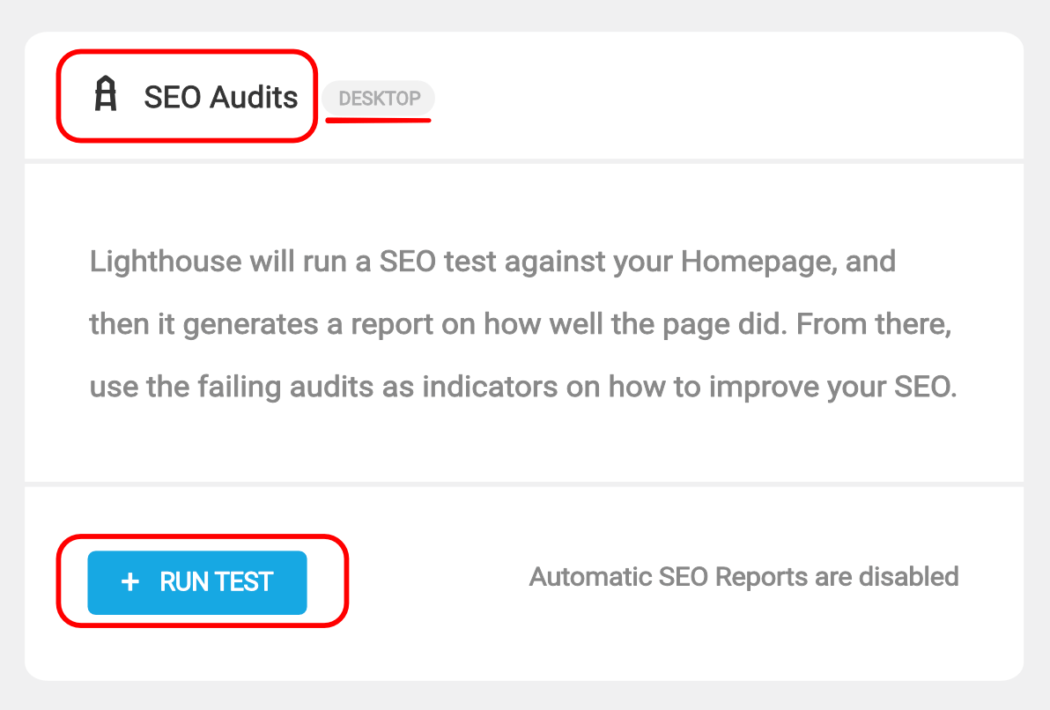 SC SEO audits run test