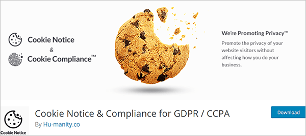 Cookie Notice & Compliance for GDPR / CCPA