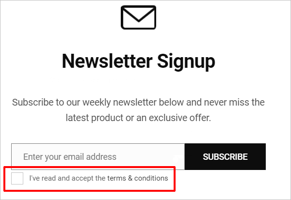 Hustle's customizable GDPR-compliant opt-in form notice.