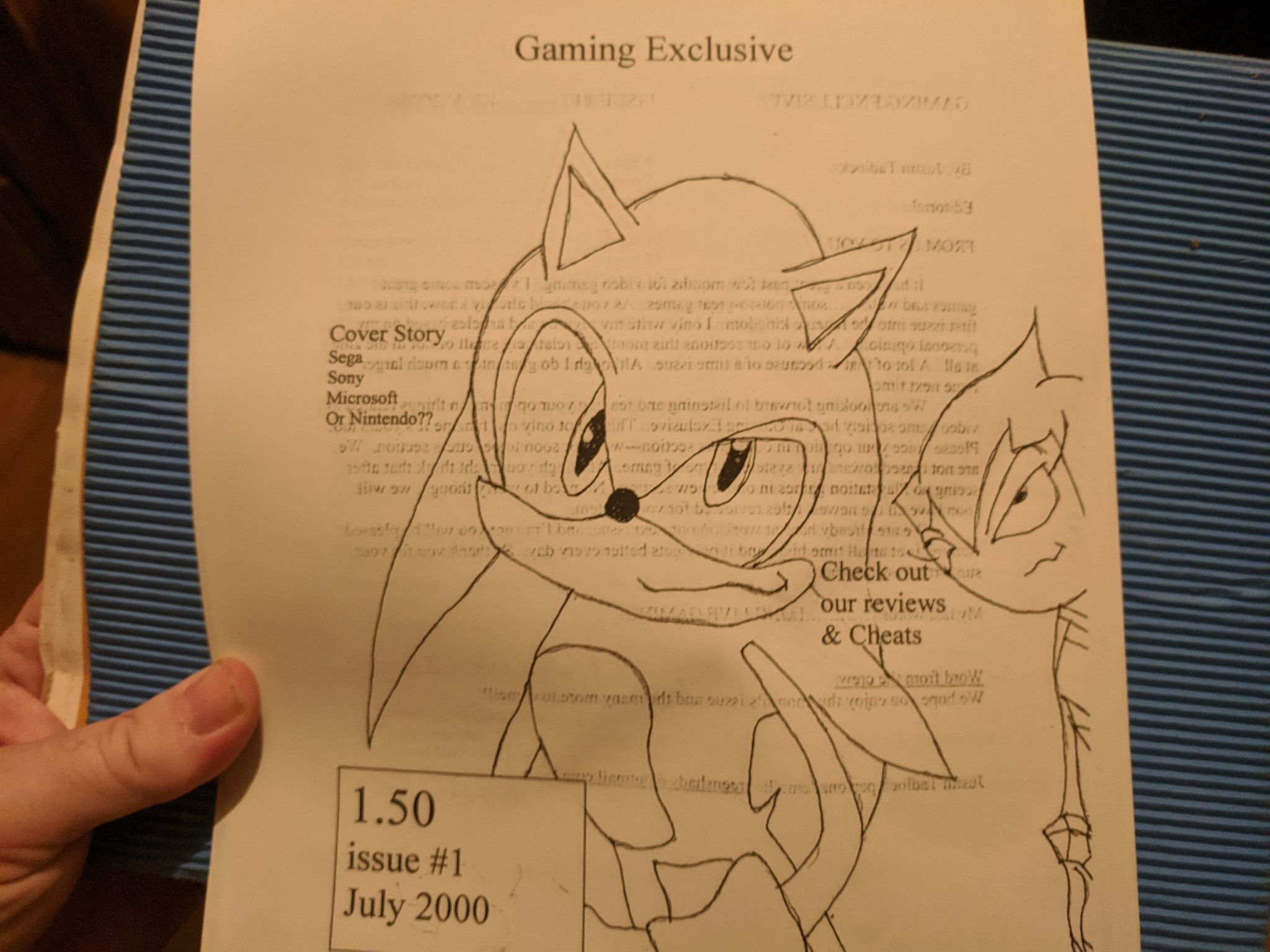 Home-printed magazine for gaming in July 2000.