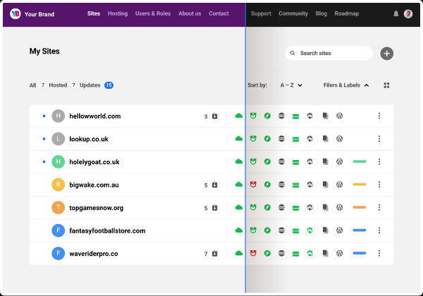 White label hosting with The Hub Client