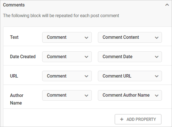Schema property - Comments