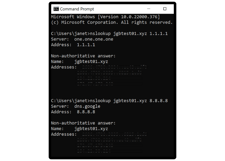 Wondows C prompt check