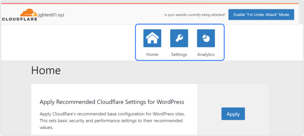 CF plugin homepage in WP