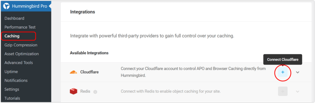CF in Hbird integrations page