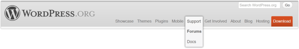2012 Support Header Dropdown