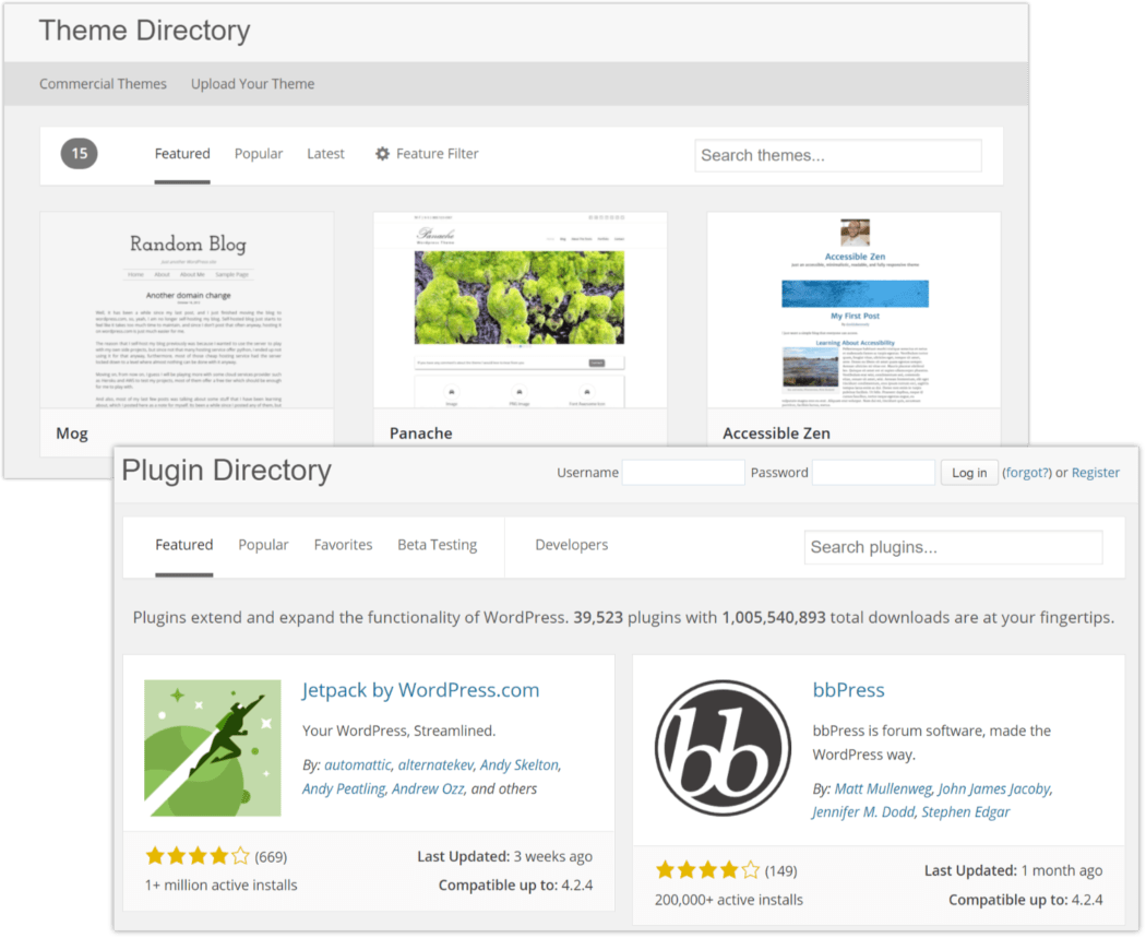 2015 Themes & plugins new format