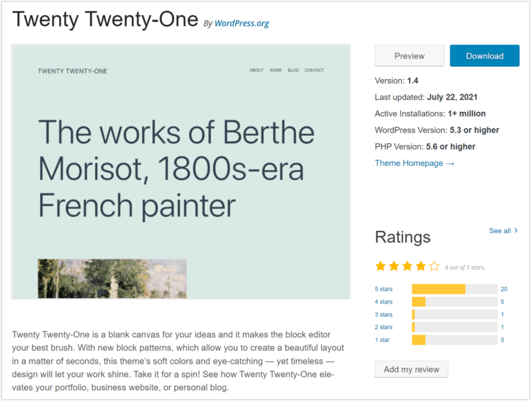 2020 WordPress 5.6 “Simone” Theme Release