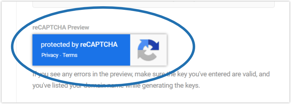 recaptcha preview