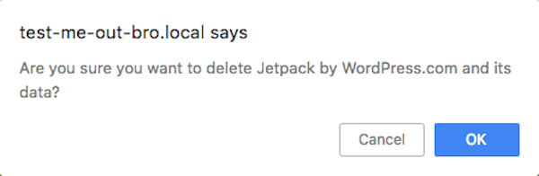 Delete Plugin Confirmation